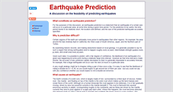 Desktop Screenshot of earthquakeprediction.com